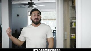 Incredible Blonde mom (Casca Akashova) Fucks Adorable Stud XMas -