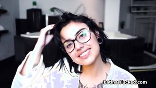 Inked latina slut sits on cock for wild ride
