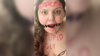 Fat pig bimbo exposed humiliation