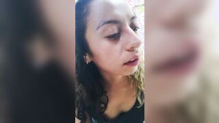 Hispanic teens blows penis by a waterfall and gets a nice load
