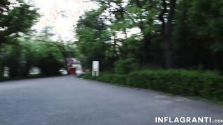 Slutty Hispanic goddess gets rammed outside