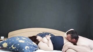 Stepmom suck stepson's penis when dad is at work