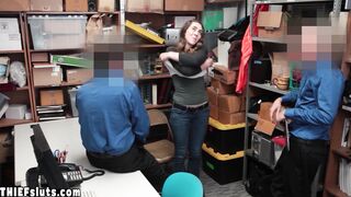 Teen thief fucking two big cocked cops