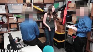 Teen thief fucking two big cocked cops