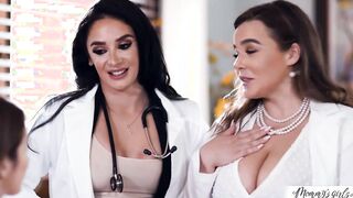 Milf doctors threesome with lesbian teen