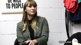 Guard fucks big tit colleague on action cam