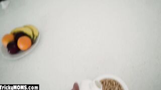 MILF stepmom healing her injured stepson