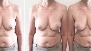 Mom Next Door goes Topless - Natural Tits
