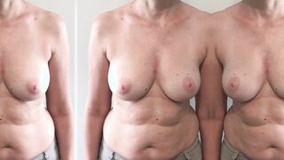 Mom Next Door goes Topless - Natural Tits