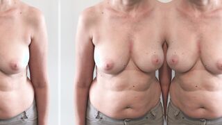 Mom Next Door goes Topless - Natural Tits