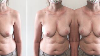 Mom Next Door goes Topless - Natural Tits