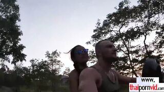 Sexy amateur Thai teen fucked on a bike