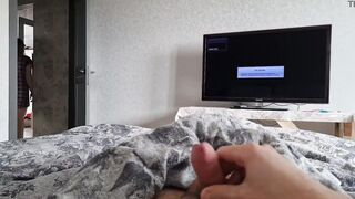 Step-sister came in my room, I'm jerking off a cock,