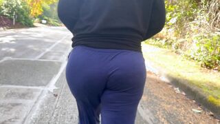 Milf Walking Around The Next Door Flashing Her Fat Butt