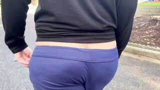 Milf Walking Around The Next Door Flashing Her Fat Butt