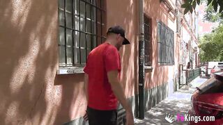 Bushy-pussied 18 year old picked up into the street to banged! a
