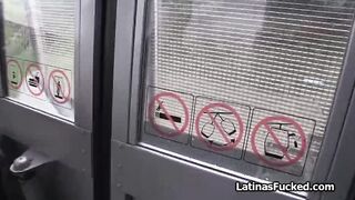 Cable car quickie with spicy Italian big tit