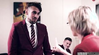 Mature teacher gangbanged by 4 students