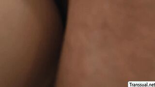 Stunning TS barebacked by Perv stepdad