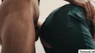 Stunning TS barebacked by Perv stepdad
