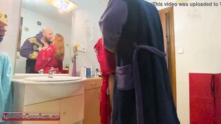 BTS pamela sanchez inside WC seduces her roommates bf to