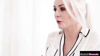 TS Aspen Brooks gets bj at work meeting