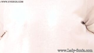 British cougar Lady Sonia has her long boobies groped