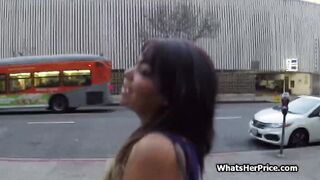 Public garage blowjob and more with broke big tit