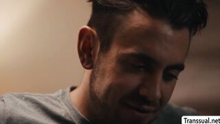 Skinny TS lets stepbro bang her ass