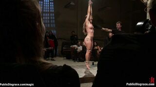 Busty ass and pussy fucked in public