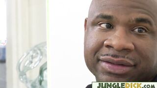 Babe Red Haired Fucks big black cock On Her Interview Into Front Of