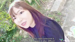 Chubby Japanese amateur Miki has a nice couch casting interview
