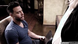Busty matchmaker fucked hard by a client
