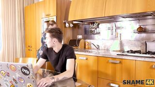 SHAME4K. Boy is used to jerking off to Hot cougar