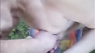 Mature lady dogging sucking dick and get facial