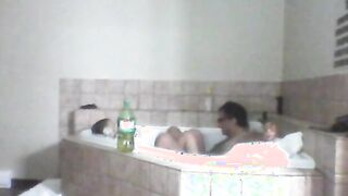 ReGina and in the hot tub