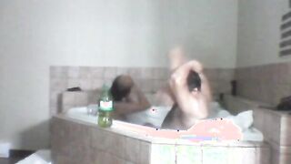 ReGina and in the hot tub
