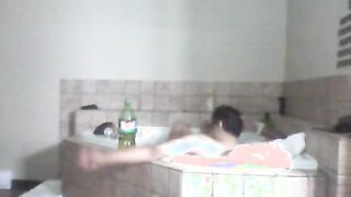ReGina and in the hot tub