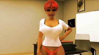 Dickgirl Deepthroated in Class by Black Shemale Teacher