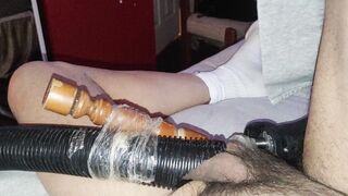 vacuum on cock with fuck machine