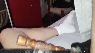 vacuum on cock with fuck machine
