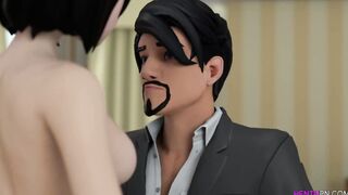 Stepdaughter Rides Dad - 3D Hentai Sex