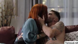 Big tits stepmom rides TS stepteen cock