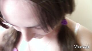 Casual head from a neighbors bimbos inside the entrance of