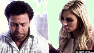 Guy lures blonde date in bed with a lie