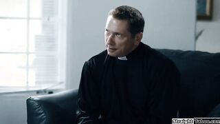 Priest anal fucks a brunette schoolgirl