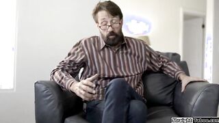 Petite stepdaughter is fucked by stepdad