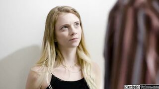 Petite stepdaughter is fucked by stepdad