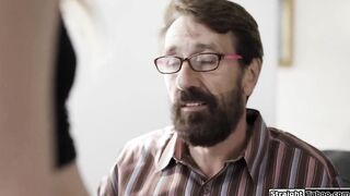 Petite stepdaughter is fucked by stepdad