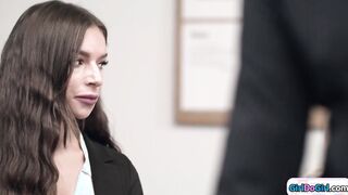 Latina milf boss foursome with employees